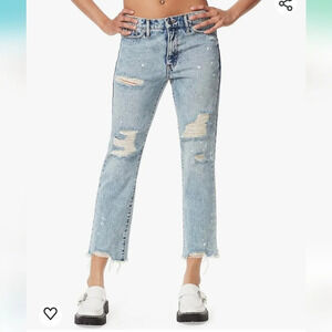 Circus NY high rise slim straight jeans, size 26